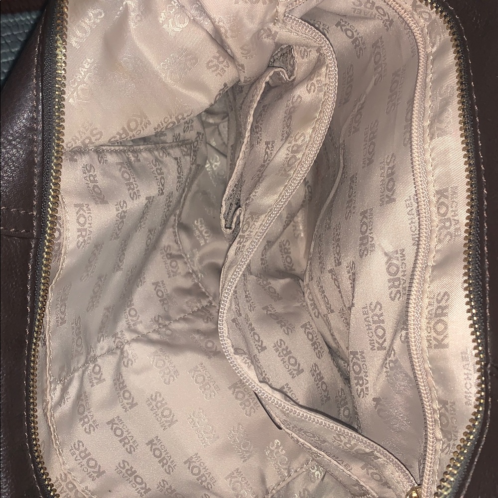 Michael Kors Dark Brown Leather Shoulder Bag - Picture 4 of 4